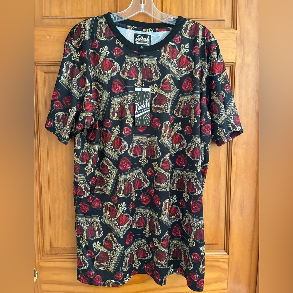 Drill Clothing Co. Fresh Prints of Bel-Air Crown and Rose T-Shirt NWT Size XL